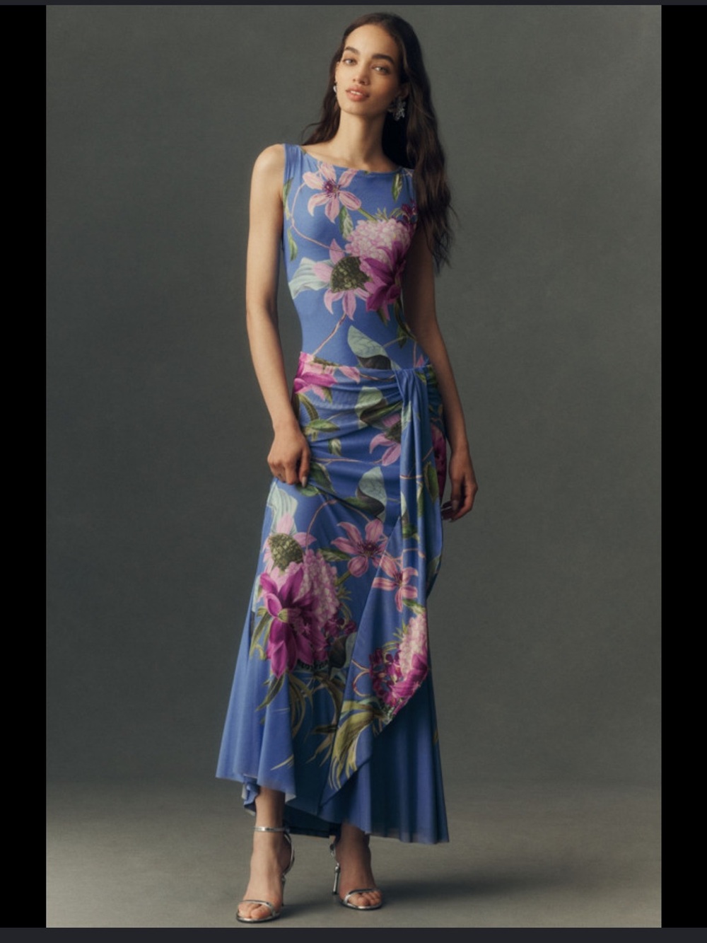 BHLDN x Bhanuni by Jyoti Blue Floral Maxi Dress